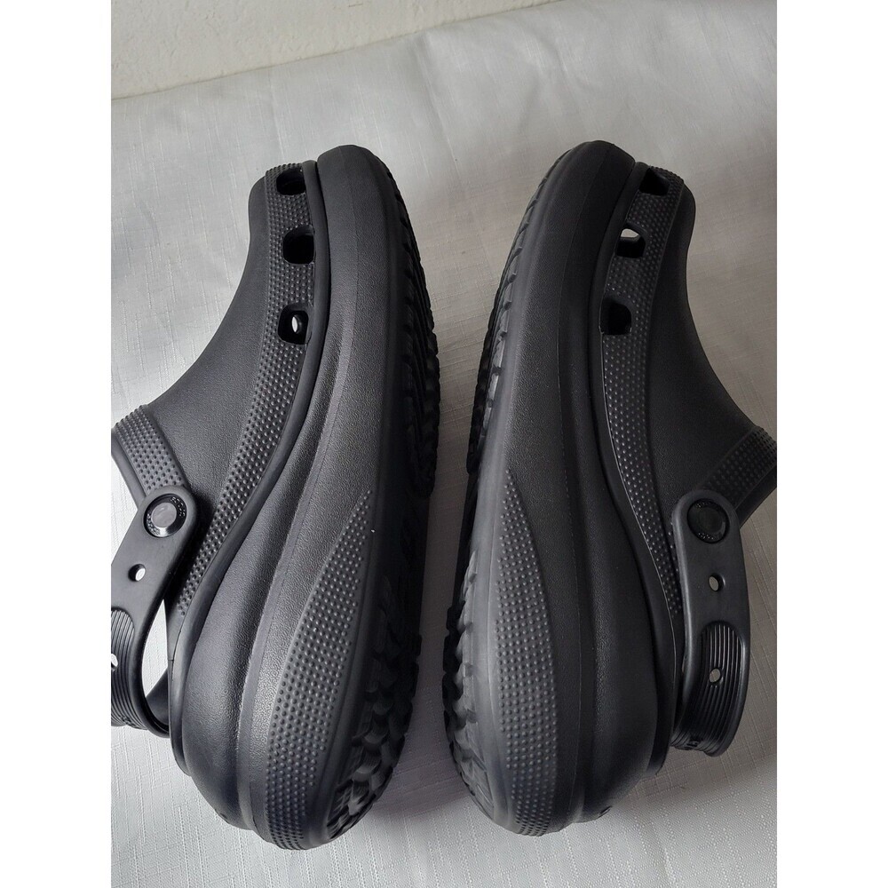 Crocs Iconic comfort Unisex Size Men's 6 Women's 8 Black  Crush Clog - Picture 4 of 16
